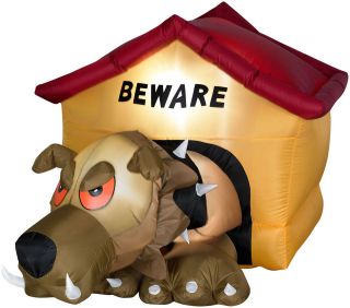   Halloween Airblown Inflatable Animated Hell Hound Dog House Yard Decor