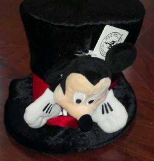   NWT AUTHENTIC DISNEY PARKS MICKEY MOUSE PLUSH TOP HAT ADJUSTABLE VHTF