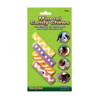 Ware MINERAL CANDY CHEWS Treats 4 Piece Hamster Gerbil Mouse Rat TRIMS 