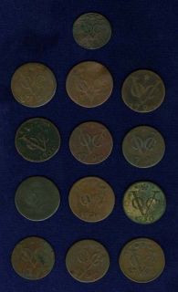 NETHERLANDS EAST INDIES EARLY DUIT COINS 1734 1793