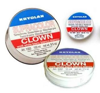 KRYOLAN SUPRACOLOR CLOWN WHITE OIL BASE CREAM GREASE FACE PAINT MAKEUP 