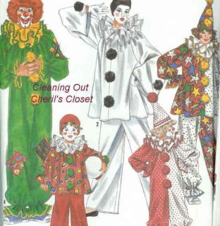   MIME COSTUMES Uncut Simplicity Sewing Pattern 8288 Outfit Hat Ruffle