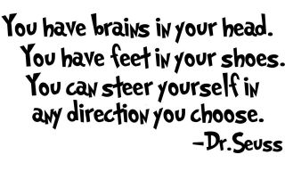 DR. SEUSS Quote You have Brains Removable Vinyl wall art decal 
