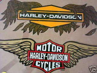 New Harley Davidson Gold Wing Bar and Shield Large Window Decal 