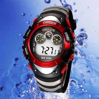   New OHSEN Alarm Digital Waterproof Sport Mens Boys Wrist Watch