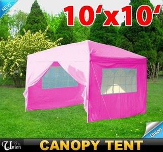 Outdoor 10x10 FT Gazebo Pop Up Party Wedding Tent Canopy With 4 Walls 