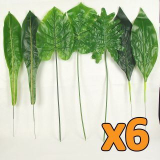6x 68cm Extra Large HIGH QUALITY Tropical Artificial Leaves Foliage 