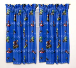 Nintendo Race Curtains   54 or 72 drop   Mario Kart   Direct from 
