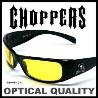 HOT CHOPPERS Men Sunglasses Free Pouch   Yellow   C11