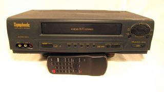 Symphonic VR 701 4 Head Hi Fi Stereo VCR VHS Tape Player Recorder W 