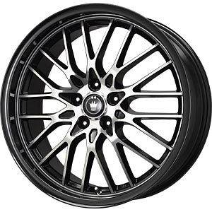 New 16X7 5x100/5x114.3 KONIG Lace Black Wheels/Rims