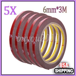   *3M Auto Car Motor Acrylic Foam Double Sided Attachment Tape Adhesive