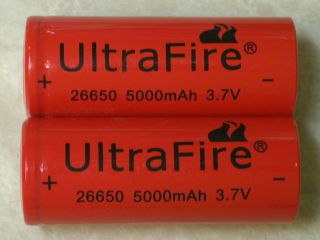 pc ULTRAFIRE 5000mAh 26650 3.7v Rechargeable Li ON battery