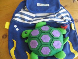   TODDLER BABY KEIKI HAWAII Turtle Backpack Zip Front Velcro Closure