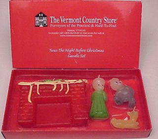   Store Twas The Night Before Christmas 4 Piece Figural Candle Set