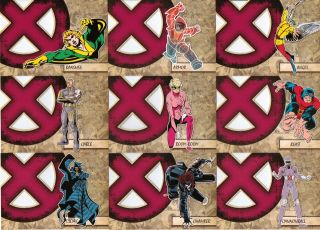 2011 Upper Deck Marvel Beginnings Series 1 X Men Die Cut Insert Cards 