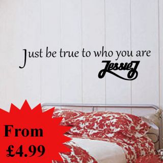 JESSIE J WHO YOU ARE SONG LYRICS Boys/Girls Bedroom Wall Art Sticker 