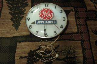 Vintage 1950`s General Electric G.E. Appliances Wall Clock