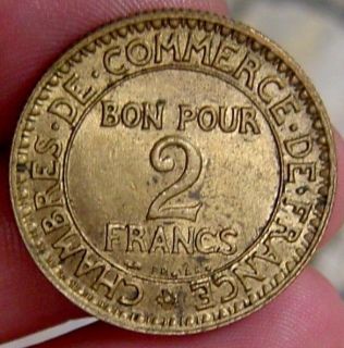 1923 FRANCE 2 FRANCS   KM # 877   SUPERB GRADE   BEAUTY BU COIN