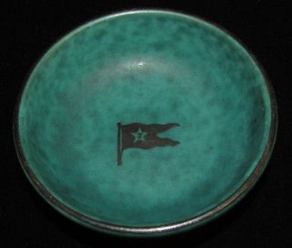 Gustavsberg Argenta Swedish Sweden Pottery Bowl Art Turquoise 3 1/2 