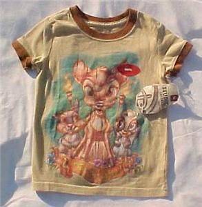 Disney Tiki Kingdom Bambi Shirt NWT Size Girls XXS 2/3