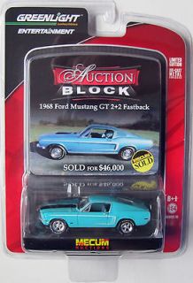 GREENLIGHT AUCTION BLOCK 15 1968 FORD MUSTANG GT FASTBACK 428 CJ