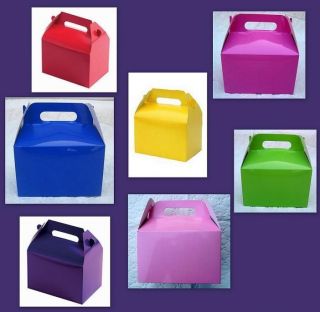 Party 12 BOXES Gable Bag Loots Blue Pink Red Black White Yellow Orange 