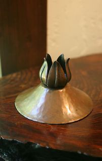 Antique Arts & Crafts Craftsman Studio Hand Hammered Copper Tulip 