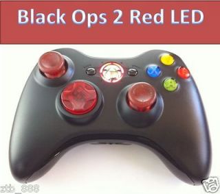 XBOX 360 RAPID FIRE MODDED CONTROLLER FOR BLACK OPS 2 MW3 CLEAR RED 