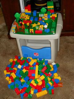 Step 2 Lego table with over 275 Duplo Legos