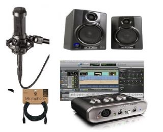 Avid M Audio Fast Track USB Pro Tools Home Studio Recording Package 