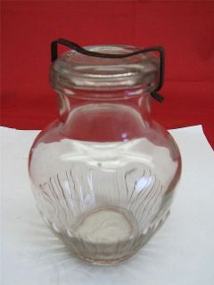 ANTIQUE MUSTARD JAR WITH LID AND CLOSER FANCY DESIGN