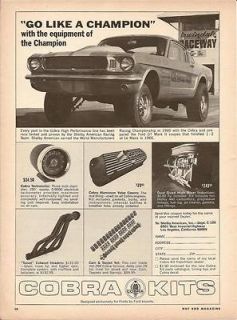 1967 FORD MUSTANG SHELBY COBRA KITS VINTAGE AD