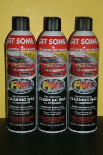   Cans of FW1 Detail Cleaner / Waterless Wax / Racing Wax With Carnuba