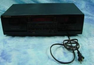 Pioneer CT W404R Dual Auto Reverse Cassette Deck Tape Player Stereo 