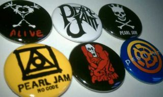 6x Pearl Jam Eddie Vedder Buttons Badges shirt Pins NEW