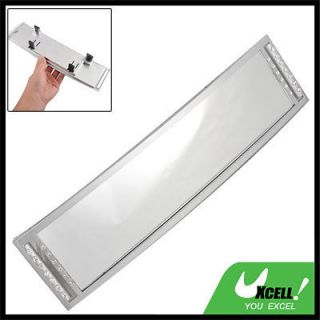 Auto Inside Rectangle Shaped Wide Angle Rear View Mirror Silver Tone