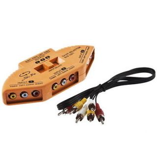 Port RCA AV Audio Video Switch Box Selector Splitter for game XBox 