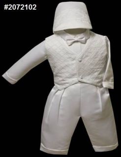 Baby Boy Christening Baptism white Suit Outfit/Yg/Sz 3M,6M,12M,18M,24M