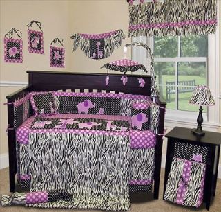 Baby Boutique   Animal Planet Purple   14 PCS Crib Bedding Set 