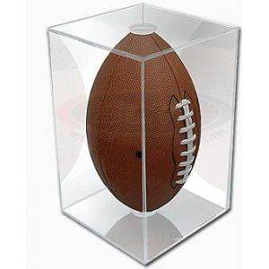 NFL   NCAA BallQube Football Holder Sports Memorabilia Display Case