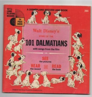 Walt Disneys 101 Dalmatians Record and Book 1965