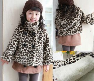 Girls Coat Kids Jacket Snowsuit Toddler S1 6Y Warm School Leopard 