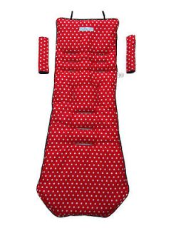 Mini Happy Me* Red spots PRAM LINER set to fit Bugaboo Bee Plus