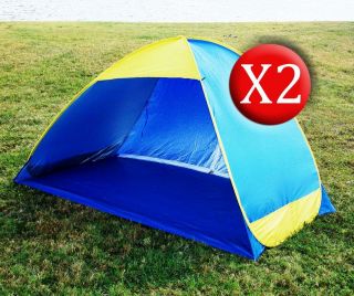 TWO New Pop Up Beach Tent Umbrella Cabana Sun Shade Cover Park 
