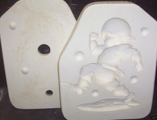 Ceramic Mold Molds FOOTBALL PLAYER PLAQUE 12 tall