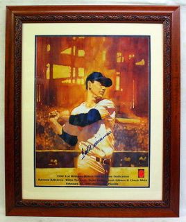 TED WILLIAMS SIGNED RED SOX LITHOGRAPH PSA/DNA 10 FRAME