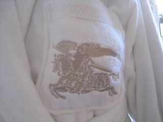 Burberry Bathrobe Robe Toweling White with Belt size XL