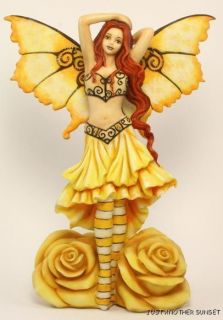 Amy Brown Azalea Figurine Statue Fairy Faery NEW LE Flower Yellow Rose
