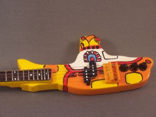 Mini Guitar BEATLES Yellow Submarine GIFT Memorabilia FREE STAND 